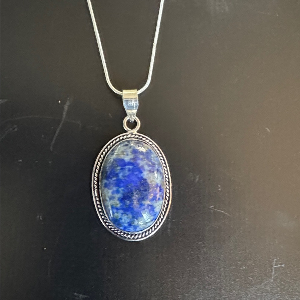 Lapis .925 Sterling Silver Necklace